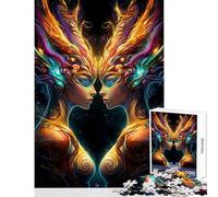 Teenagers 1000 Piece Jigsaw Puzzle Twin Goddesses of Light Impossible Game Analysis And Logic Home Decoration Toys Stress Reduction Gifts (38x52cm)