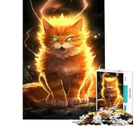 Teenagers 1000 Piece Jigsaw Puzzle Ultimate Cat Power Up Relax Games for Educational Game Challenge Toy Birthday Gifts Enhance Memory (Size 38x26cm)