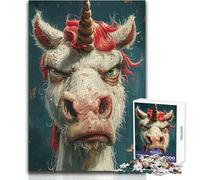 Teenagers 1000 Piece Jigsaw Puzzle Unicorn Flat Face Ideal for Cozy Downtime Fine Precision Die Cut Play Toy Size 50x75cm