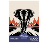 Teenagers 1000 Piece Jigsaw Puzzle Unity Elephant March Puzzle for Adults Family Games Difficult Hard Christmas Birthday Gifts 38x26cm/1000pcs