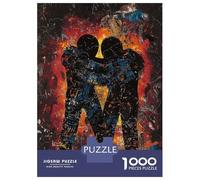 Teenagers 1000 Piece Jigsaw Puzzle Unity in Chaos Contemporary Expressionist Artwork Puzzle for Adults Family Games Difficult Hard Christmas Birthday Gifts 52x38cm/1000pcs