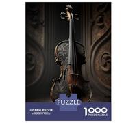 Teenagers 1000 Piece Jigsaw Puzzle Violin Music Art Teenager Puzzles Brain Teaser Game Difficult Hard Challenging Game Gifts 52x38cm/1000pcs