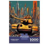 Teenagers 1000 Piece Jigsaw Puzzle War Tank Teenager Puzzles Brain Teaser Game Difficult Hard Challenging Game Gifts 38x26cm/1000pcs