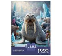 Teenagers 1000 Piece Jigsaw Puzzle Whimsical Walrus Puzzle for Adults Family Games Difficult Hard Christmas Birthday Gifts 70x50cm/1000pcs