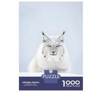 Teenagers 1000 Piece Jigsaw Puzzle Wild Snow Lynx Spirit Cat Jigsaw for Adults Toy Wall Decor For Family Fun Challenging Game Gifts 52x38cm/1000pcs