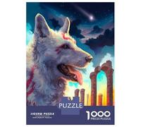 Teenagers 1000 Piece Jigsaw Puzzle Wolf Star Puzzle for Adults Family Games Difficult Hard Christmas Birthday Gifts 52x38cm/1000pcs