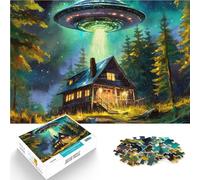 teenagers 1000 Pieces Puzzle Aliens invasion Family Game Stress Reliever Difficult Challenge Suitable for desktop decoration 50x70cm