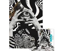 Teenagers 1000 Pieces Puzzle All-Seeing Eye Portrait for Birthday, Chrismas For Family Fun Impossible Game for 14+ Puzzle Game Offered (50x75cm)