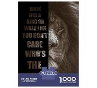 Teenagers 1000 Pieces Puzzle Angry Lion King Face Jigsaws for Adults Brain Teaser Game Difficult Hard Challenging To Complete 70x50cm/1000pcs