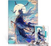 teenagers 1000 Pieces Puzzle Anime Character with Sword Herausforderndes Spiel Verbessern Sie das Gedächtnis38x26cm