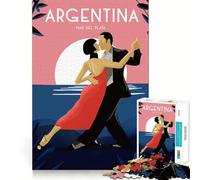 Teenagers 1000 Pieces Puzzle Argentina Tango Neat Cut Decor Cognitive Game Toy Free Time Play Christmas Calm Gift (50x75cm)
