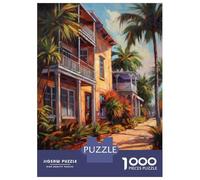 Teenagers 1000 Pieces Puzzle Art District Miami USA Jigsaws for Adults Brain Teaser Game Difficult Hard Challenging To Complete 70x50cm/1000pcs