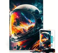 Teenagers 1000 Pieces Puzzle Astronau Reflections Neat Cut Decor Cognitive Game Toy Free Time Play Christmas Calm Gift (38x52cm)