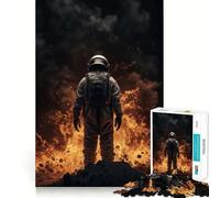 Teenagers 1000 Pieces Puzzle Astronaut Catastrophe Smooth Cut Play Logic Game Play Restful Play Time Birthday Hobby Gift (38x52cm)