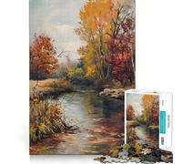Teenagers 1000 Pieces Puzzle Autumn Reflections Neat Cut Decor Cognitive Game Toy Free Time Play Christmas Calm Gift (50x75cm)