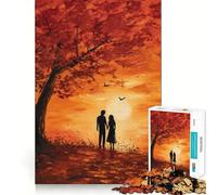 Teenagers 1000 Pieces Puzzle Autumn Romance Smooth Cut Play Logic Game Play Restful Play Time Birthday Hobby Gift (50x75cm)