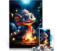 teenagers 1000 Pieces Puzzle Baby dragon neon Anspruchsvolles Spiel und Familienspaß Wunschliste mit dem Weihnachtsmann38x26cm