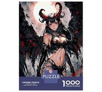 Teenagers 1000 Pieces Puzzle Beautiful Anime Demon Girl Jigsaws for Adults Brain Teaser Game Difficult Hard Challenging To Complete 70x50cm/1000pcs