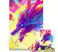 Teenagers 1000 Pieces Puzzle Beautiful Chinese Dragon Smooth Joint Fun Cognitive Fun Play Casual Game Time Festive Leisure Gift (38x26cm)