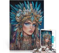 teenagers 1000 Pieces Puzzle Beautiful Indian princess Stress Reliever Difficult Challenge 26x38cm great gift for 14+