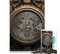Teenagers 1000 Pieces Puzzle Bitcoin D Art Smooth Joint Fun Cognitive Fun Play Casual Game Time Festive Leisure Gift (50x75cm)