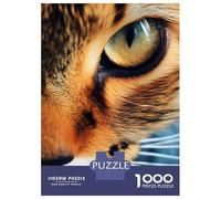 Teenagers 1000 Pieces Puzzle Cat Eye Close Up Jigsaws for Adults Brain Teaser Game Difficult Hard Challenging To Complete 38x26cm/1000pcs