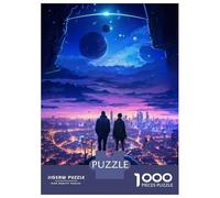 Teenagers 1000 Pieces Puzzle Celestial Future City Jigsaws for Adults Brain Teaser Game Difficult Hard Challenging To Complete 52x38cm/1000pcs