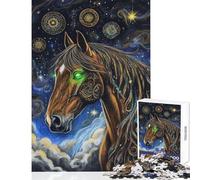 Teenagers 1000 Pieces Puzzle Celestial Horse Mystique Impossible Game Enhance Memory Home Decoration Toys Birthday Present,Travel Gifts, (38X26cm)