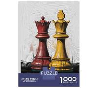 Teenagers 1000 Pieces Puzzle Chess Queen Art Print Adult Jigsaw Puzzle DIY Toys Difficult Challenge Gifts for Friends And Family 70x50cm/1000pcs