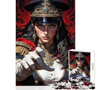 Teenagers 1000 Pieces Puzzle Commanding Officer Portrait Impossible Game Enhance Memory Home Decoration Toys Birthday Present,Travel Gifts, (38X26cm)