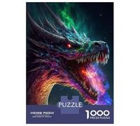 Teenagers 1000 Pieces Puzzle Cosmic Dragon Serpent King Adult Puzzles Brain Teaser Game Pattern Assembly Gifts for Friends And Family 38x26cm/1000pcs