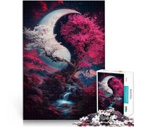 teenagers 1000 Pieces Puzzle Crescent Moon Tree Family Game Stress Reliever Difficult Challenge Wishlist with Santa Claus 26x38cm