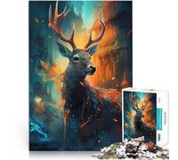teenagers 1000 Pieces Puzzle Deer Fairy godmother Trainieren Sie Ihr Gehirn und Ihre Hände Lustiges Geschenk75x50cm