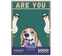 Teenagers 1000 Pieces Puzzle Dog Duck Are Pooping Jigsaws for Adults Brain Teaser Game Difficult Hard Challenging To Complete 52x38cm/1000pcs