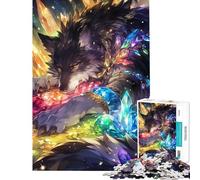 Teenagers 1000 Pieces Puzzle Dreaming Crystal Wolf for Birthday, Chrismas For Family Fun Impossible Game for 14+ Puzzle Game Offered (38x26cm)