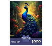 Teenagers 1000 Pieces Puzzle Epic Rainy Peacock Jigsaws for Adults Brain Teaser Game Difficult Hard Challenging To Complete 70x50cm/1000pcs
