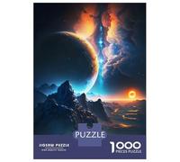 Teenagers 1000 Pieces Puzzle Ethereal Twilight Peaks Jigsaws for Adults Brain Teaser Game Difficult Hard Challenging To Complete 70x50cm/1000pcs
