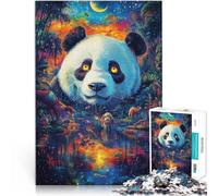 teenagers 1000 Pieces Puzzle Fantasy colorful panda Anspruchsvoll, aber lustig und humorvoll tolles Geschenk52x38cm