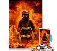 teenagers 1000 Pieces Puzzle firefighter flame Interessante Stressreduzierung Tolle Geschenke und Spielzeuge52x38cm