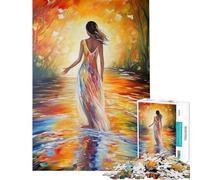 Teenagers 1000 Pieces Puzzle Fluid Femininity Brain Intelligence Challenge Addictive Toys Relaxing Games For Family Fun Art Work Gifts (Size 50x75cm)