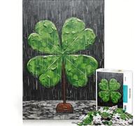 Teenagers 1000 Pieces Puzzle Four Leaf Clover, Relax Games, Decompressing Intellectual, Unique Birthday And Gifts 50X75CM