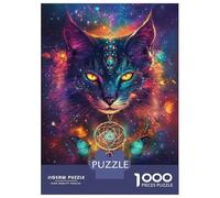 Teenagers 1000 Pieces Puzzle Galactic Cat & Dreamcatcher Adult Puzzles Brain Teaser Game Pattern Assembly Gifts for Friends And Family 52x38cm/1000pcs