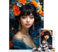 Teenagers 1000 Pieces Puzzle Girl with The Starry Crown 1000 Piece Jigsaw Impossible Game Great Gifts And Toys Staycation Kill Time (50x75cm)