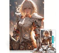 Teenagers 1000 Pieces Puzzle Golden Armor Valkyrie Girl, Brain Teaser Game, Difficult And Challenge, Deal As Gifts for The Whole Family (38x52cm)