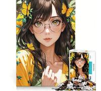 Teenagers 1000 Pieces Puzzle Golden Gaze Amid Sunlit Blooms, Brain Teaser Game, Difficult And Challenge, Deal As Gifts for The Whole Family (38x52cm)