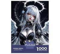 Teenagers 1000 Pieces Puzzle Gothic Anime Angel Jigsaws for Adults Brain Teaser Game Difficult Hard Challenging To Complete 38x26cm/1000pcs