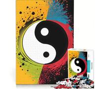 Teenagers 1000 Pieces Puzzle Harmony in Color Yin Yang, Relax Games, Decompressing Intellectual, Unique Birthday And Gifts 38X26CM
