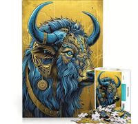 Teenagers 1000 Pieces Puzzle Iconic Buffalo, Hands-on Game, Analysis And Logic, Suitable for Desktop Decoration (38x26cm)