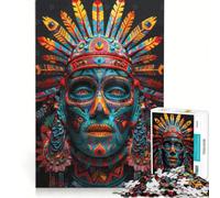 Teenagers 1000 Pieces Puzzle Indigenous Huchiol Tribe, Hands-on Game, Analysis And Logic, Suitable for Desktop Decoration (38x52cm)