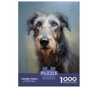 Teenagers 1000 Pieces Puzzle Irish Wolfhound Jigsaws for Adults Brain Teaser Game Difficult Hard Challenging To Complete 70x50cm/1000pcs